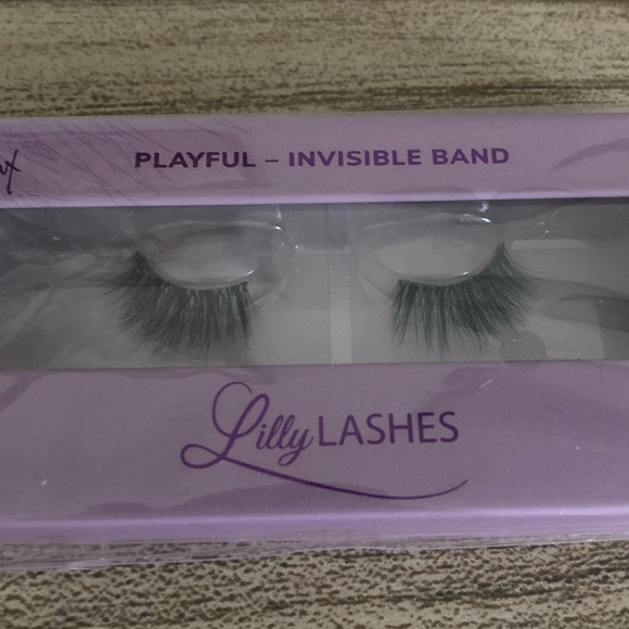 Set of 3 Lilly Lashes Faux Playful - Invisible Band Half Lash - Picture 2 of 4